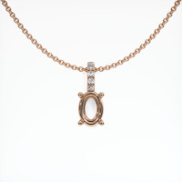 14K Rose Gold Pave Pendant Setting Video