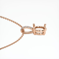 14K Rose Gold Pave Pendant Setting Image
