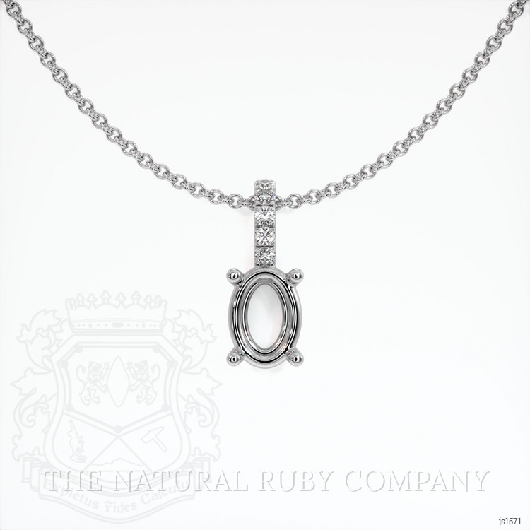 Silver Pave Pendant Setting