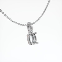 14K White Gold Pave Pendant Setting Image