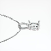 14K White Gold Pave Pendant Setting Image