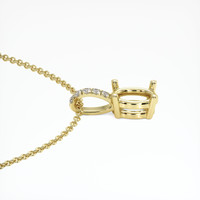 18K Yellow Gold Pave Pendant Setting Image