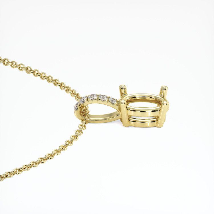 18K Yellow Gold Pave Pendant Setting