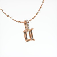 14K Rose Gold Pave Pendant Setting Image