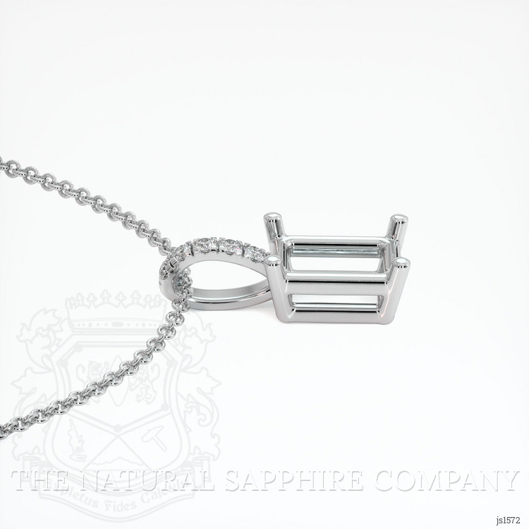 Silver Pave Pendant Setting