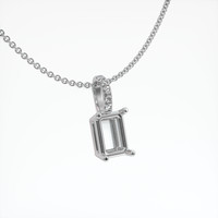 14K White Gold Pave Pendant Setting Image