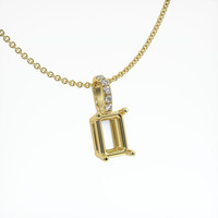 14K Yellow Gold Pave Pendant Setting Image