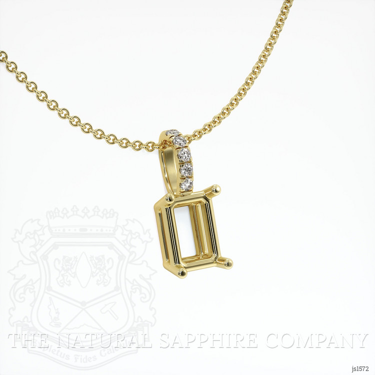 14K Yellow Gold Pave Pendant Setting