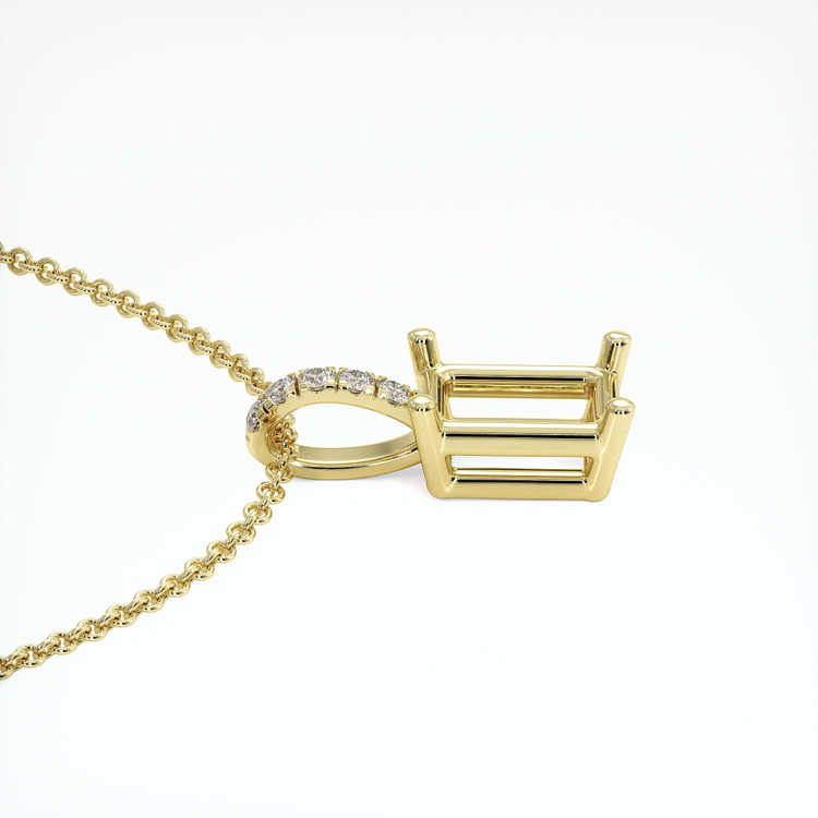 14K Yellow Gold Pave Pendant Setting