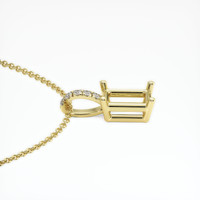 18K Yellow Gold Pave Pendant Setting Image