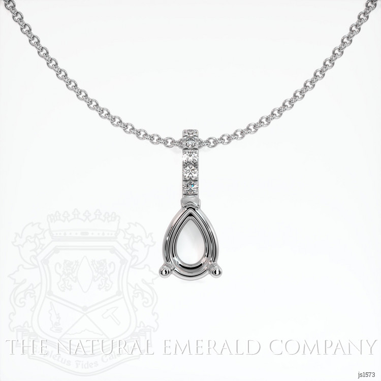 Platinum 950 Pave Pendant Setting