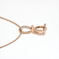 14K Rose Gold Pave Pendant Setting Image