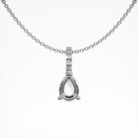 14K White Gold Pave Pendant Setting Video