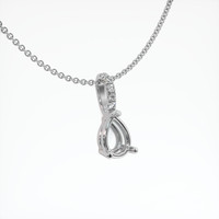 14K White Gold Pave Pendant Setting Image