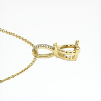 14K Yellow Gold Pave Pendant Setting Image
