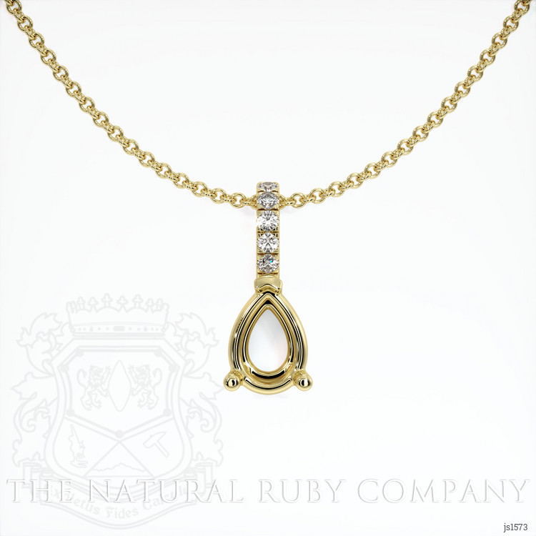 18K Yellow Gold Pave Pendant Setting