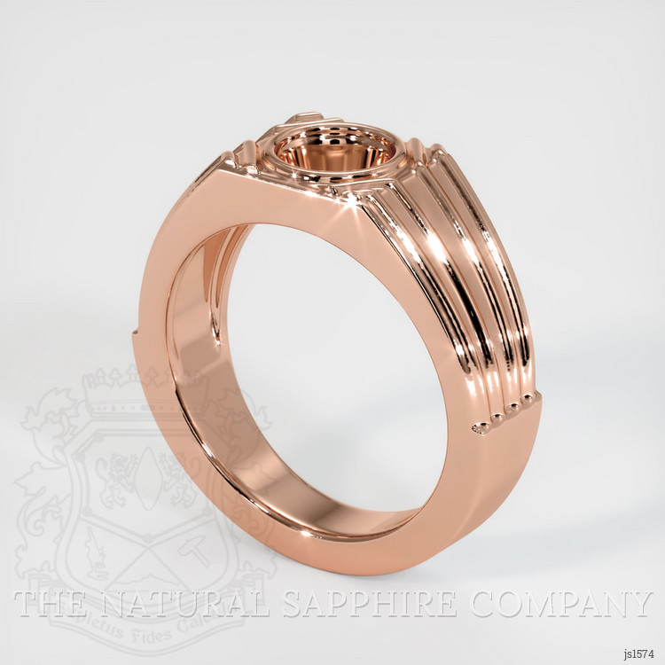 14K Rose Gold Men's Ring Setting