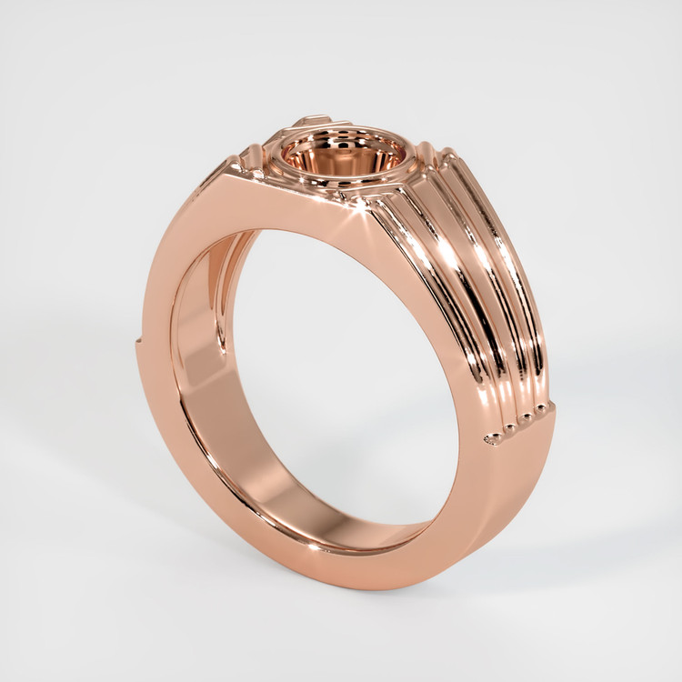 14K Rose Gold Men's Ring Setting