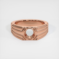 14K Rose Gold Men's Ring Setting Image