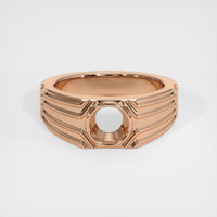 18K Rose Gold Men's Ring Setting Image