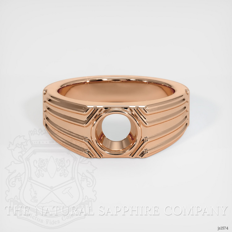 18K Rose Gold Men's Ring Setting