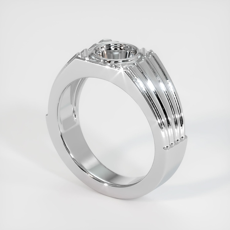 14K White Gold Men's Ring Setting