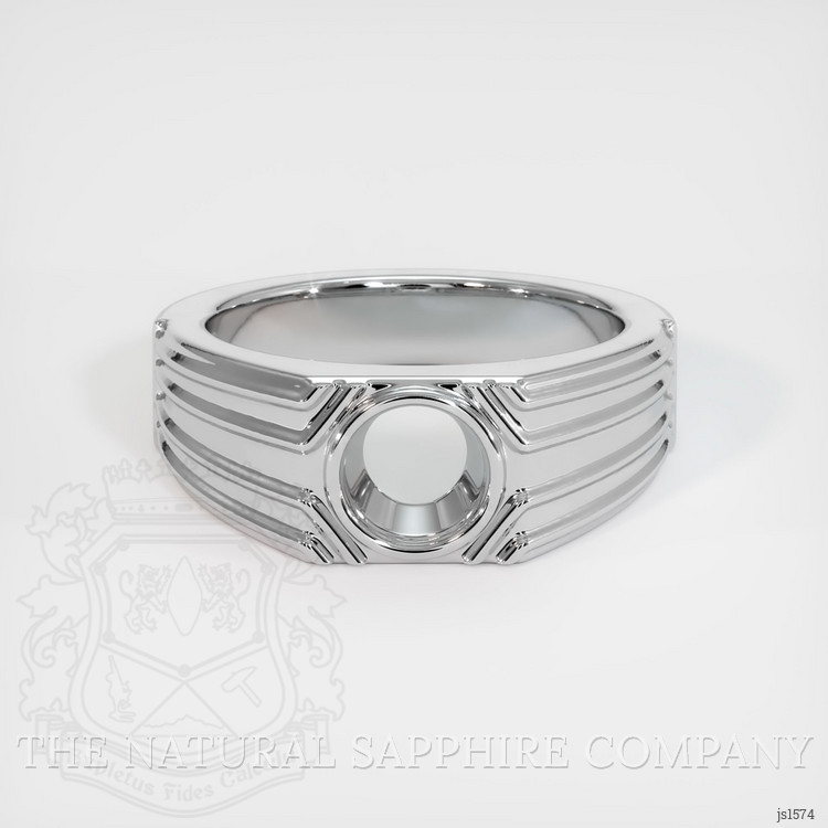 14K White Gold Men's Ring Setting