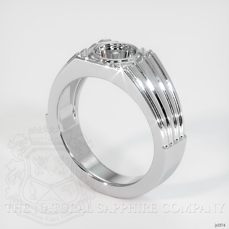 18K White Gold Men's Ring Setting