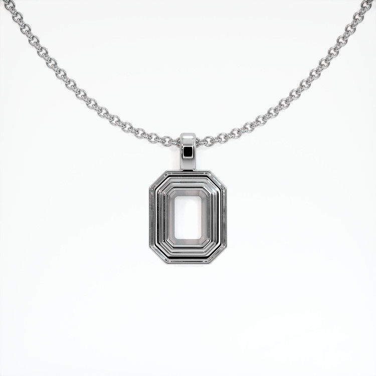 14K White Gold Vedic Pendant Setting
