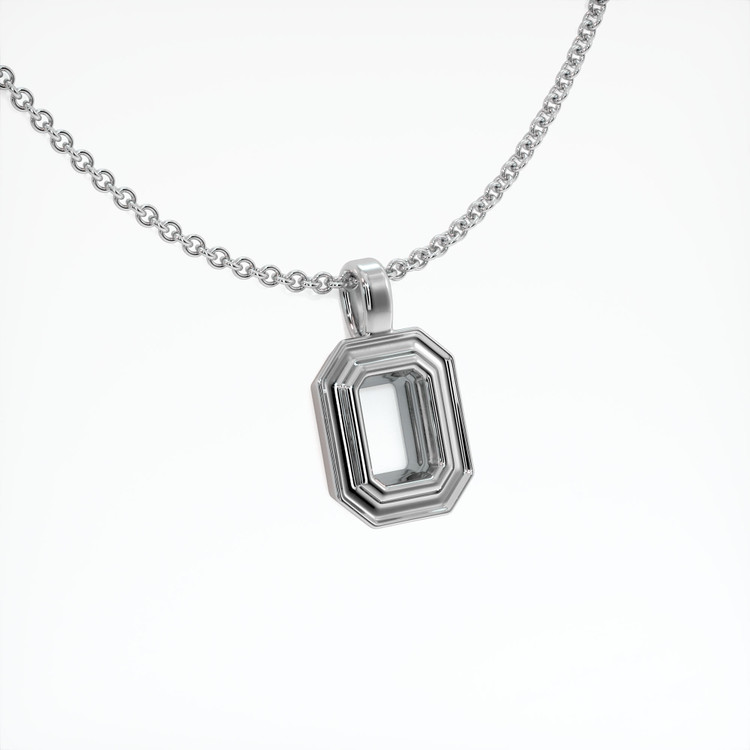 14K White Gold Vedic Pendant Setting