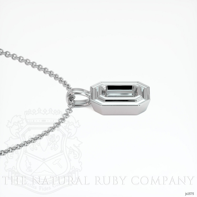 14K White Gold Vedic Pendant Setting