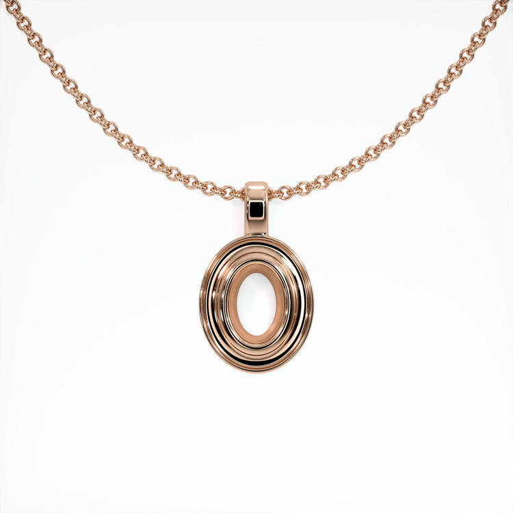 14K Rose Gold Vedic Pendant Setting