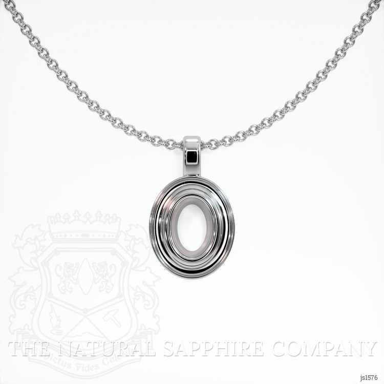 14K White Gold Vedic Pendant Setting