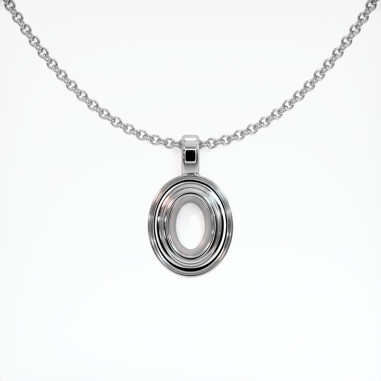 14K White Gold Vedic Pendant Setting