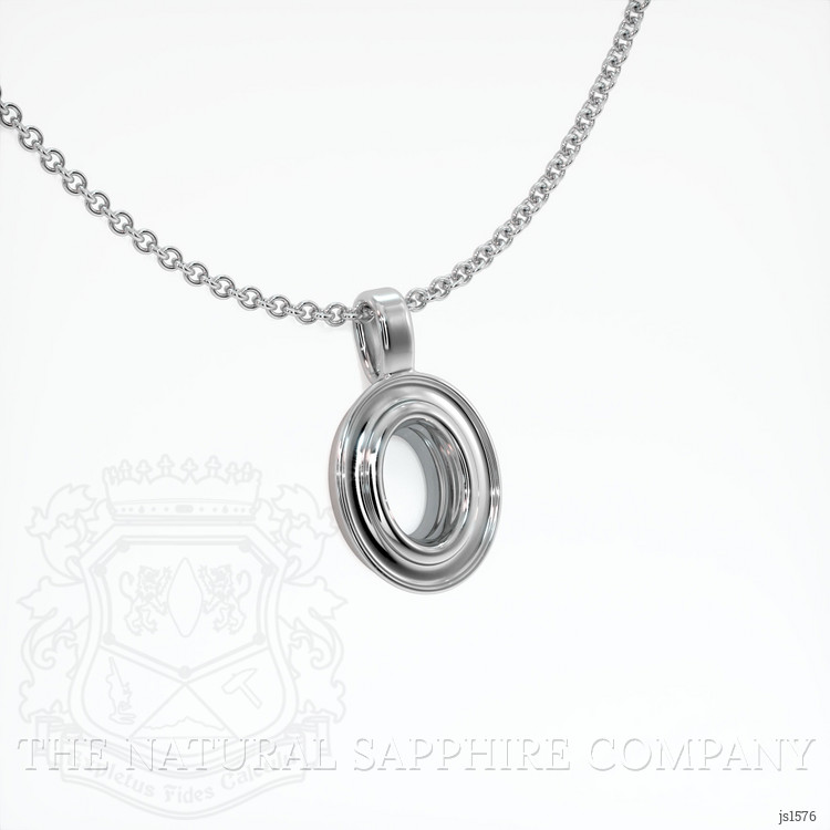 14K White Gold Vedic Pendant Setting