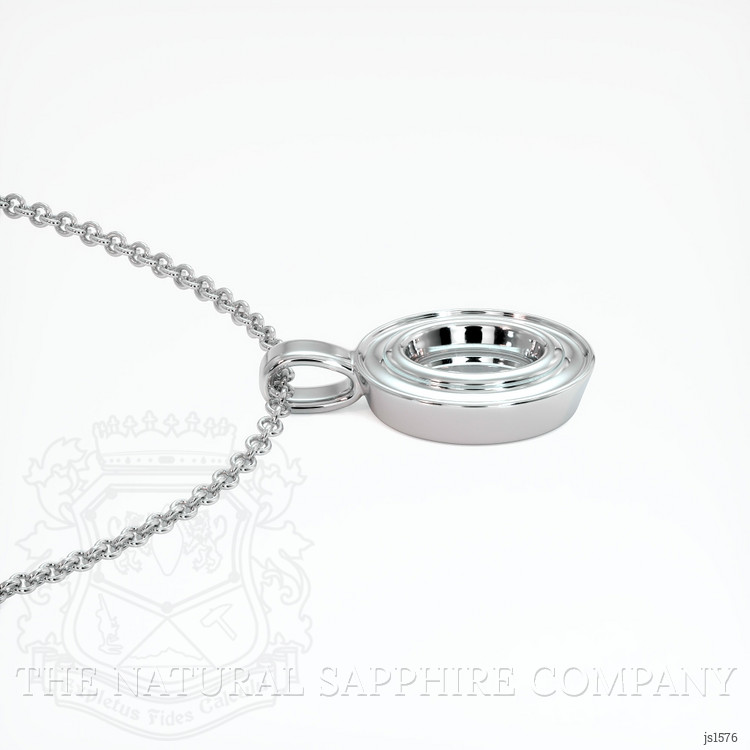 14K White Gold Vedic Pendant Setting