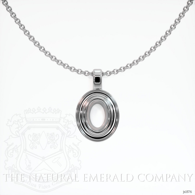 18K White Gold Vedic Pendant Setting