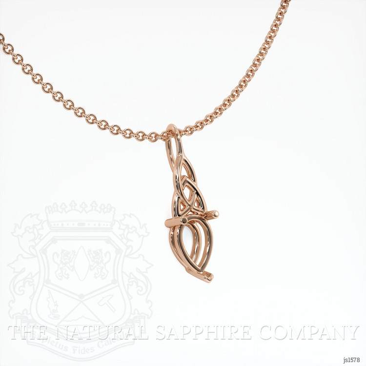 14K Rose Gold Solitaire Pendant Setting