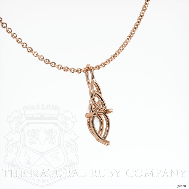 14K Rose Gold Solitaire Pendant Setting