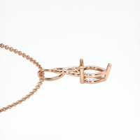 14K Rose Gold Solitaire Pendant Setting Image