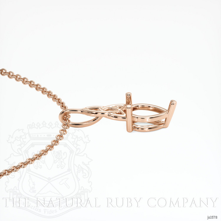 14K Rose Gold Solitaire Pendant Setting