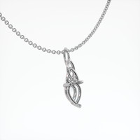 10K White Gold Solitaire Pendant Setting Image