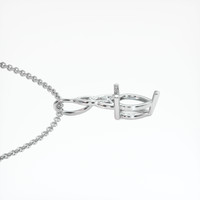 10K White Gold Solitaire Pendant Setting Image