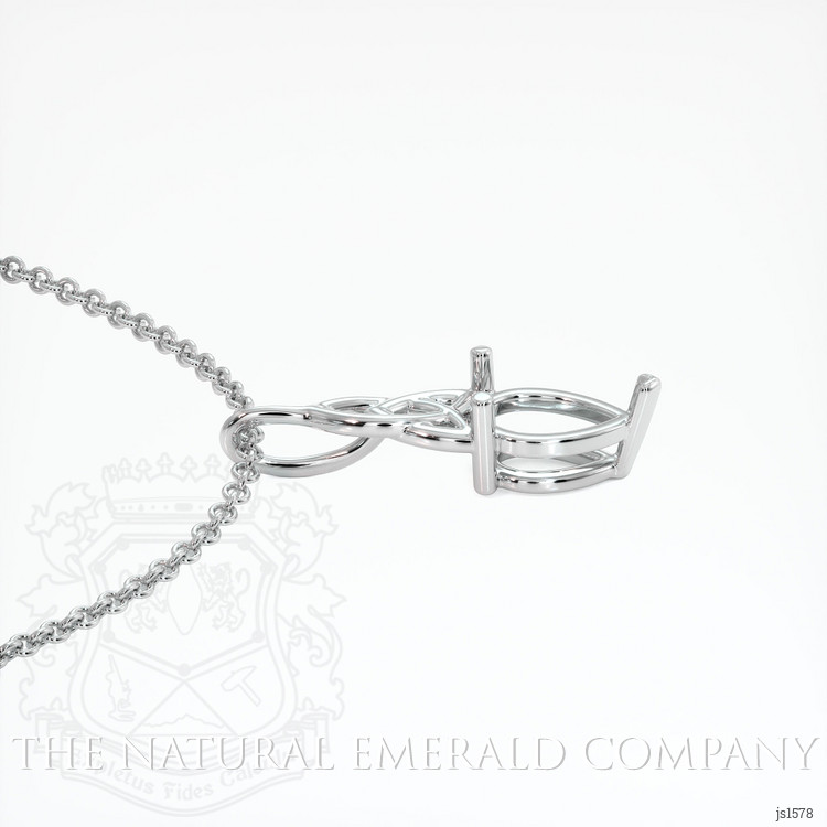 18K White Gold Solitaire Pendant Setting