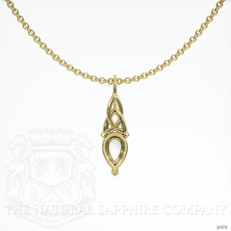 10K Yellow Gold Solitaire Pendant Setting