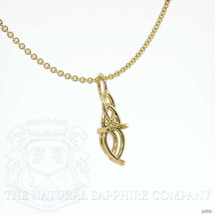 10K Yellow Gold Solitaire Pendant Setting