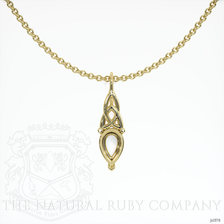 14K Yellow Gold Solitaire Pendant Setting