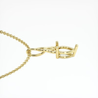 14K Yellow Gold Solitaire Pendant Setting Image