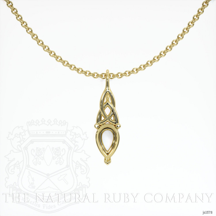 18K Yellow Gold Solitaire Pendant Setting