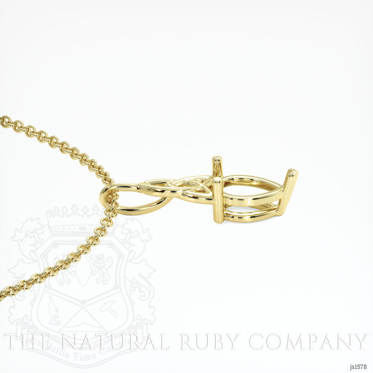 18K Yellow Gold Solitaire Pendant Setting